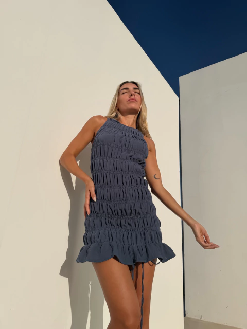 VESTIDO JUANA BLUE MARINE - comprar online