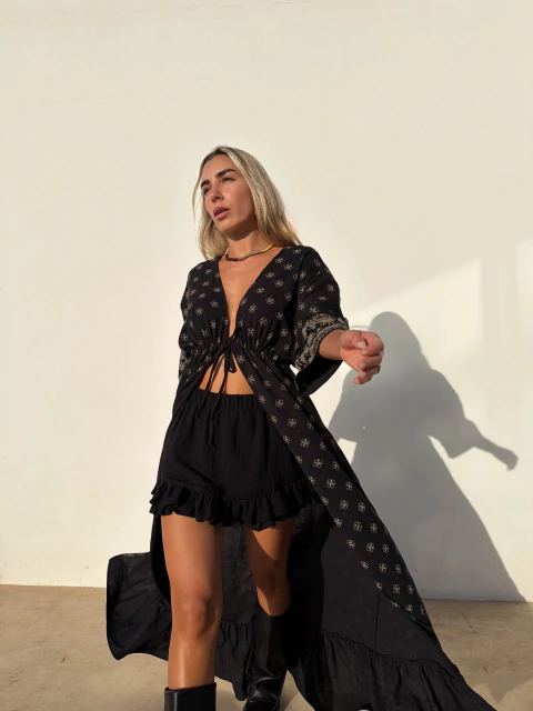 KIMONO ATENAS NEGRO - comprar online