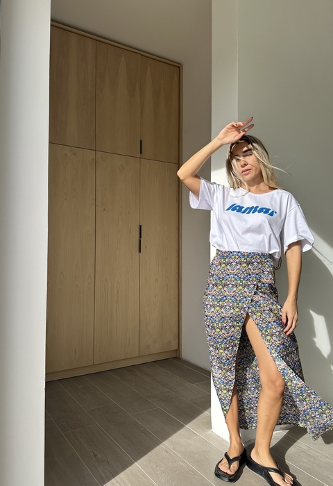 FALDA KENDRA PRINT AZUL/ROSA