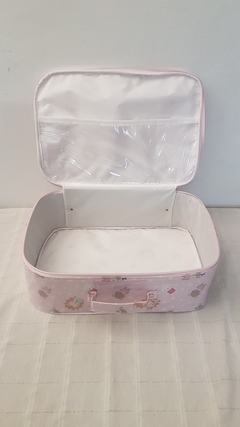 Valijita rigida plastificada Animales fondo rosa - Babyfant