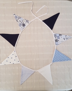Banderin Decorativo Celeste con azul
