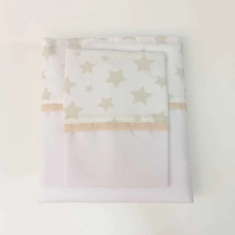 Sabana Cuna Comun Estrella beige - comprar online