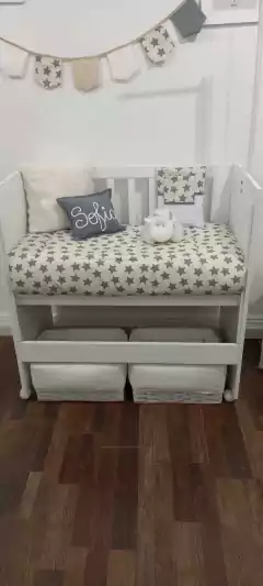 Colecho CLS01 Acolchado Natural con estrellas grises Gabardina en internet