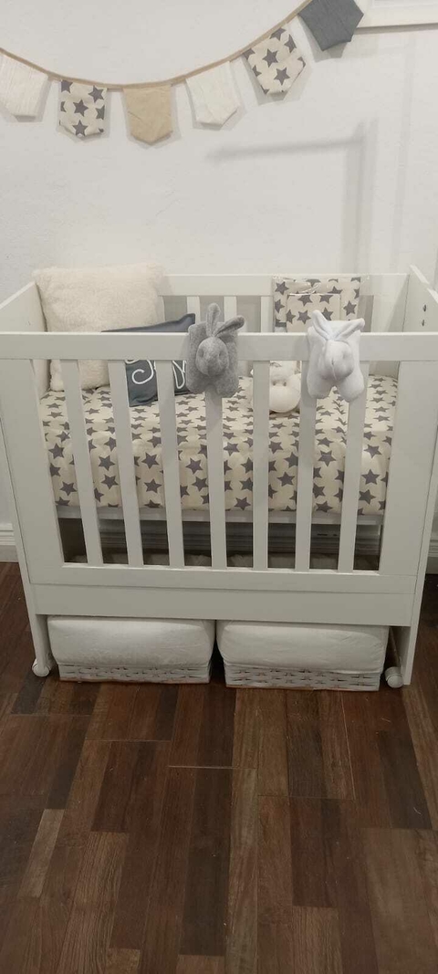 Colecho CLS01 Acolchado Natural con estrellas grises Gabardina
