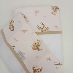 Sabana Cuna Evolutiva 1ra Etapa Bambi con flor - Babyfant