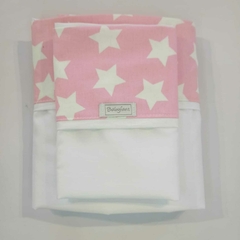 Sabana Cuna Evolutiva 1ra Etapa Estrella blanca fondo rosa - comprar online