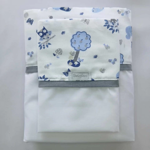Sabana Cuna Evolutiva 1ra Etapa Arbolitos Azules - comprar online