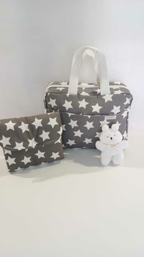 Valijita Estrella blanca fondo gris - comprar online
