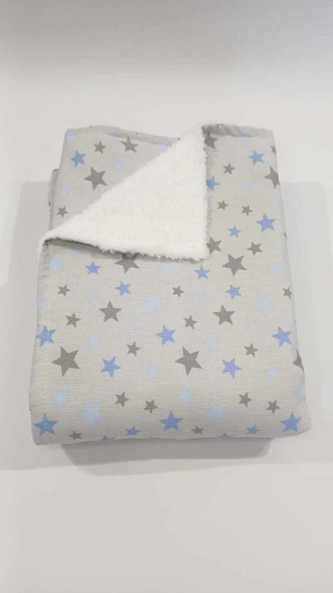 Manta estrellas fondo gris - comprar online