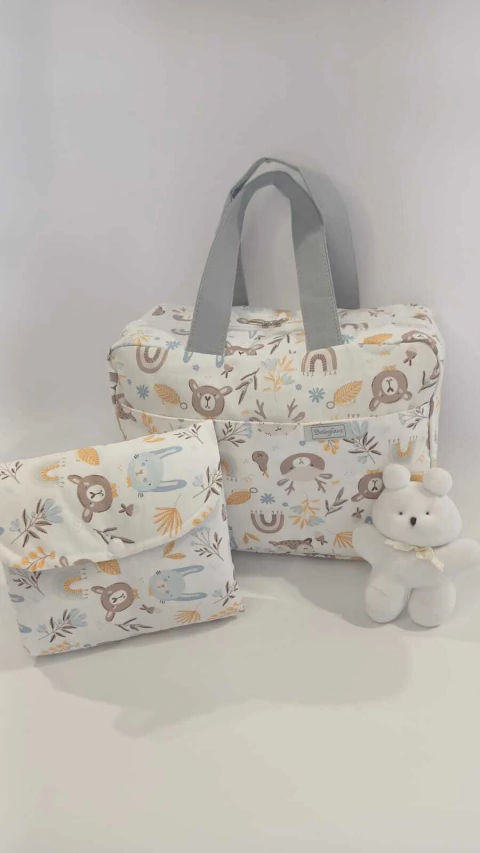 Valijita Caritas celeste y chocolate - comprar online