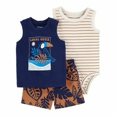 Carter's Set 3 Piezas Body Remera Musculosa Short Local Cutie