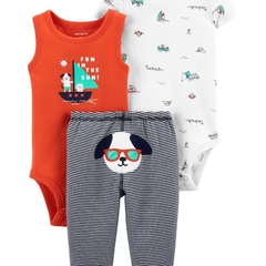 Set 3 piezas Bodys y Pantalón