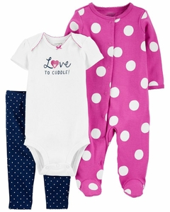 Carter´S Set 3 Piezas Body Osito Pijama Pantalon Jirafas