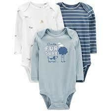 Carters Pack 3 Bodies Mangas Largas Perros
