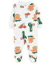 Carter's Osito-Pijama Micropolar Cierre Dinos