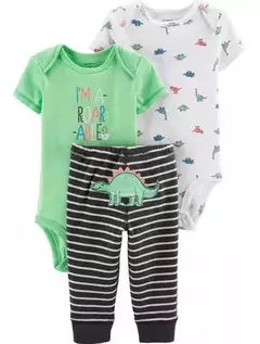 Carter´s Set 3 Piezas Bodies Mangas Cortas Pantalon