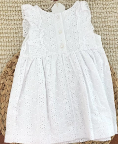Vestido Blanco Broderie Carla