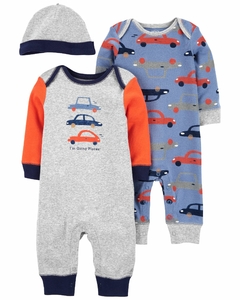 Carter´S Set 3 Piezas Osito Pijama Autos