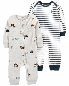 Carter´s Pack 2 Osito-Pijama Algodon Cierre Botones