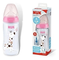 Mamadera First Choice Nuk C/Control De Temperatura 6 a 18 Meses