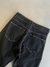Jean Straight Full Black Hilo Blanco - Alai Store