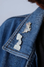 Jaqueta jeans vintage dos anos 90 + 4 pins raros da Disney - comprar online