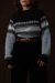 Blusa de lã gray and black - Brechó Cherry