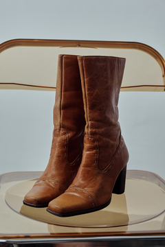 Bota de couro caramelo 35 - comprar online