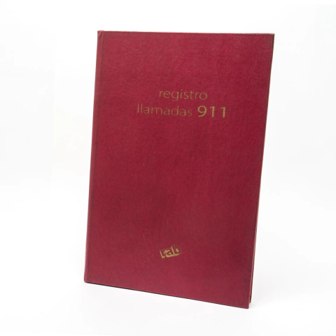 LIBRO REGISTRO LLAMADAS AL 911 200 HOJAS TAPA DURA RAB 77005