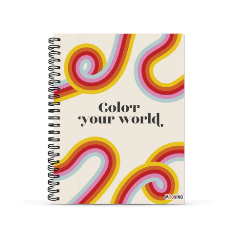 CUADERNO MOOVING A4 TAPA DURA RAINBOW
