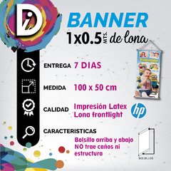 Banner Colgante 1x0.50 Gigantografias Lona Impresa Eventos - comprar online