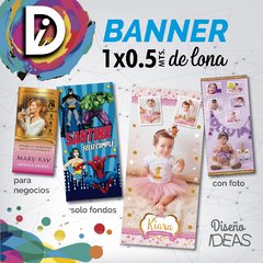 Banner Colgante 1x0.50 Gigantografias Lona Impresa Eventos - Diseño ideas Gráfica Integral