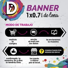 Banner Colgante 1x 0.70 Gigantografias Lona Impresa Eventos en internet