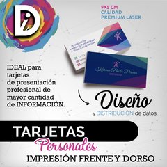100 Tarjetas Personales Full Color Fte Y Dso Diseño Incluido
