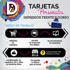 100 Tarjetas Personales Full Color Fte Y Dso Diseño Incluido en internet