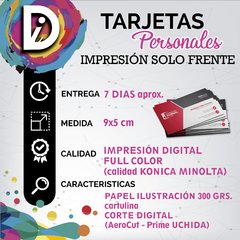 100 Tarjetas Personales Full Color Diseño Incl. - comprar online