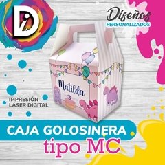 Caja Golosineras Mediana Candy Bar Diseño Personalizado