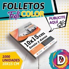 Imagen de 1000 Folletos Full Color 10x15 Diseño Incluido Frente y Dorso