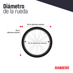 Bicicleta de Paseo R26 Mujer Vintage Celeste Randers BKE-726-C - Argentrade Gym