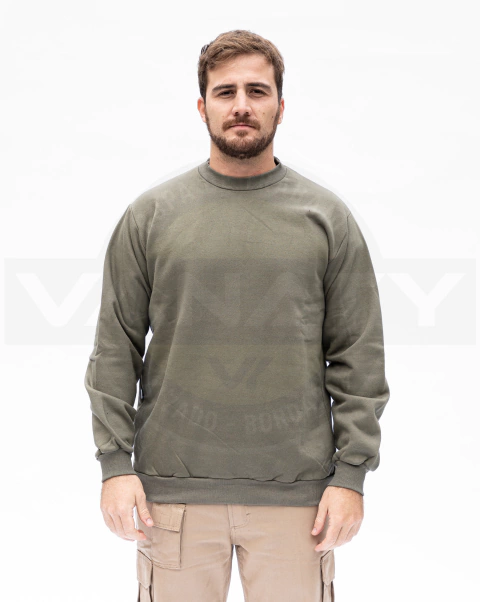 Buzo Friza Verde Musgo