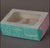 Cup cake x 6 Aqua rosa 26x17x9