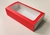 Caja con visor roja 20x10,5x5 macarons