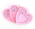 Blonda corazón rosa 10 cm x 100 un