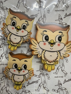 3 colgantes madera buhos italianos Bartolucci