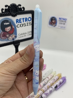 Biromes Sanrio con borrador (Tinta Azul) - RETROCOSIS