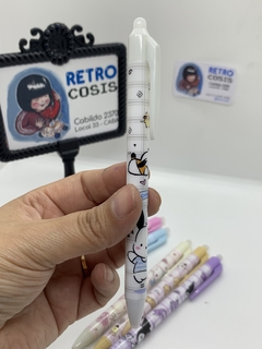 Biromes Sanrio con borrador (Tinta Azul)