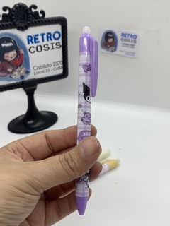 Biromes Sanrio con borrador (Tinta Azul)