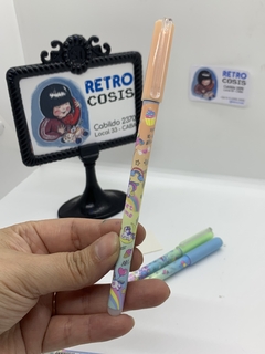 Biromes unicornio tinta azul con borrador - RETROCOSIS