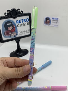 Biromes unicornio tinta azul con borrador - tienda online