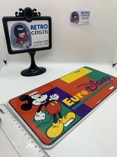 Placa matricula Mickey EuroDisney metal - RETROCOSIS